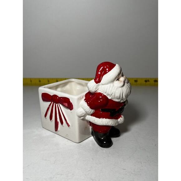 Vintage Santa Claus Christmas Ceramic Planter Brazil 1950s Retro Decor - Picture 2 of 14